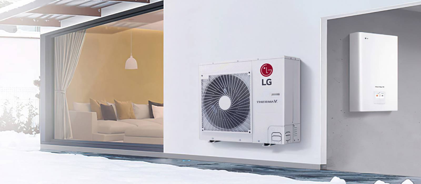 LG THERMA V split 9kW sa integrisanim bojlerom za kuću površine 157 m2