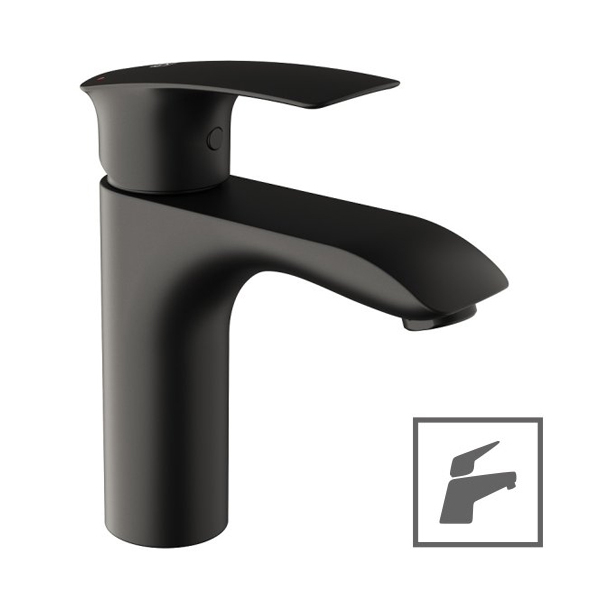 HERZ Baterija ELITE BLACK E11B za umivaonik, crna