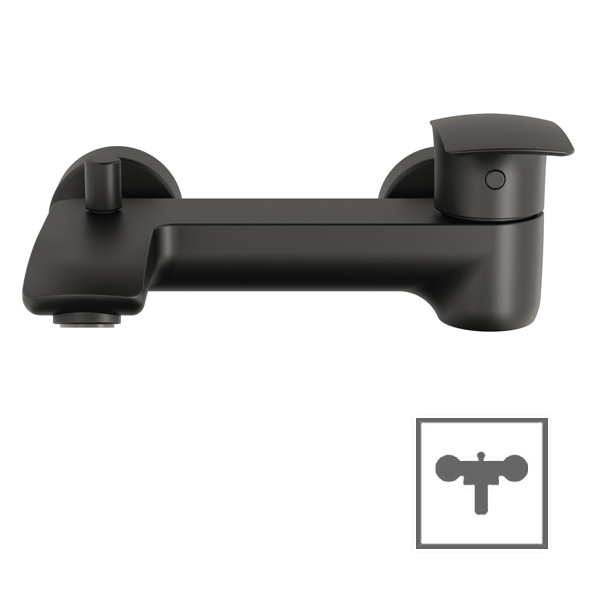 HERZ Baterija ELITE BLACK E30B za kadu, crna