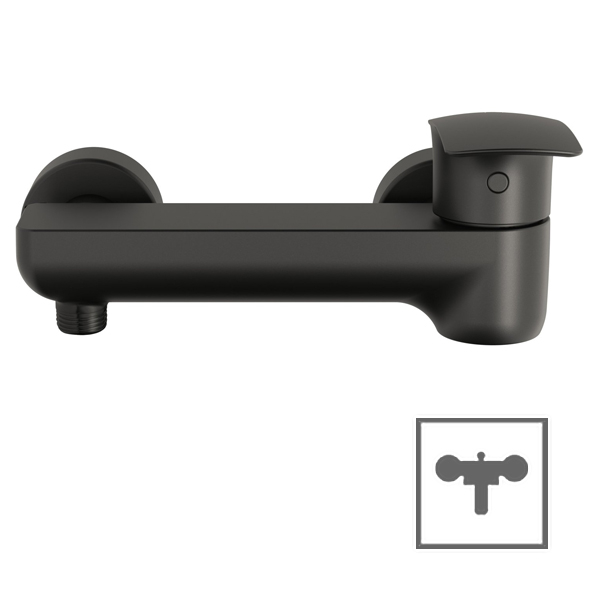 HERZ Baterija ELITE BLACK E40B za tuš kadu, crna