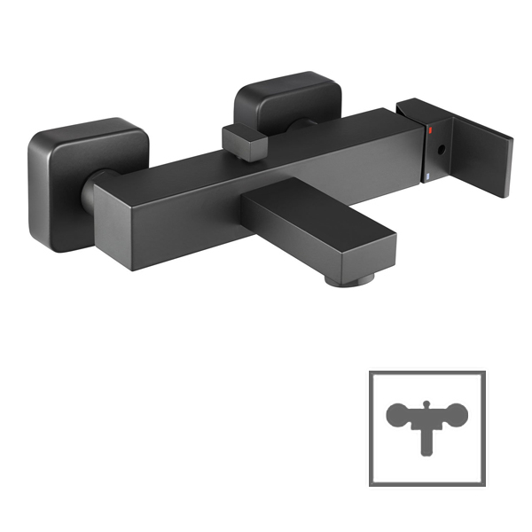 HERZ Baterija ELITE BLACK SQ Q30B za kadu, crna