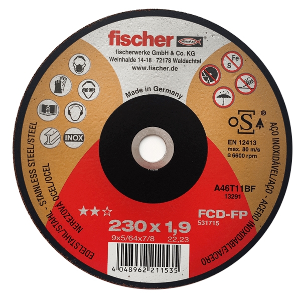 FISCHER Rezna ploča FCD-FP180x1,5
